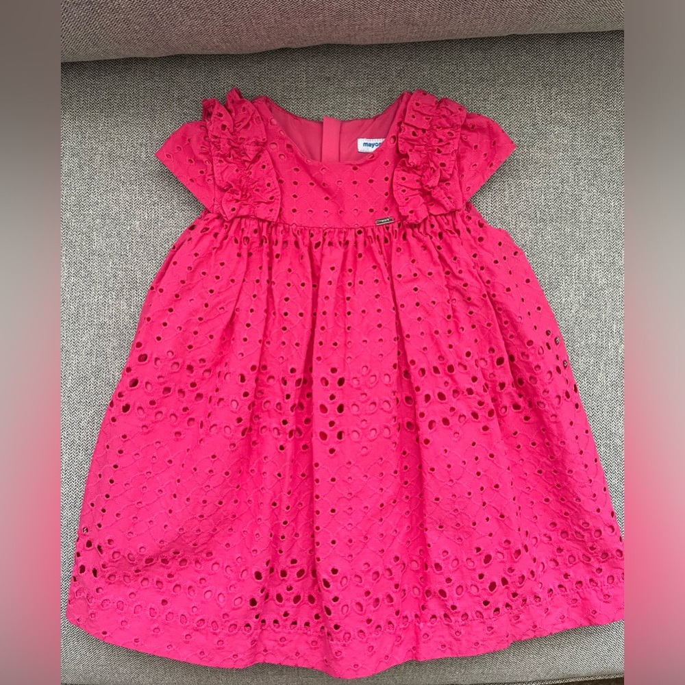 Mayoral cotton eyelet dress, size 24 months